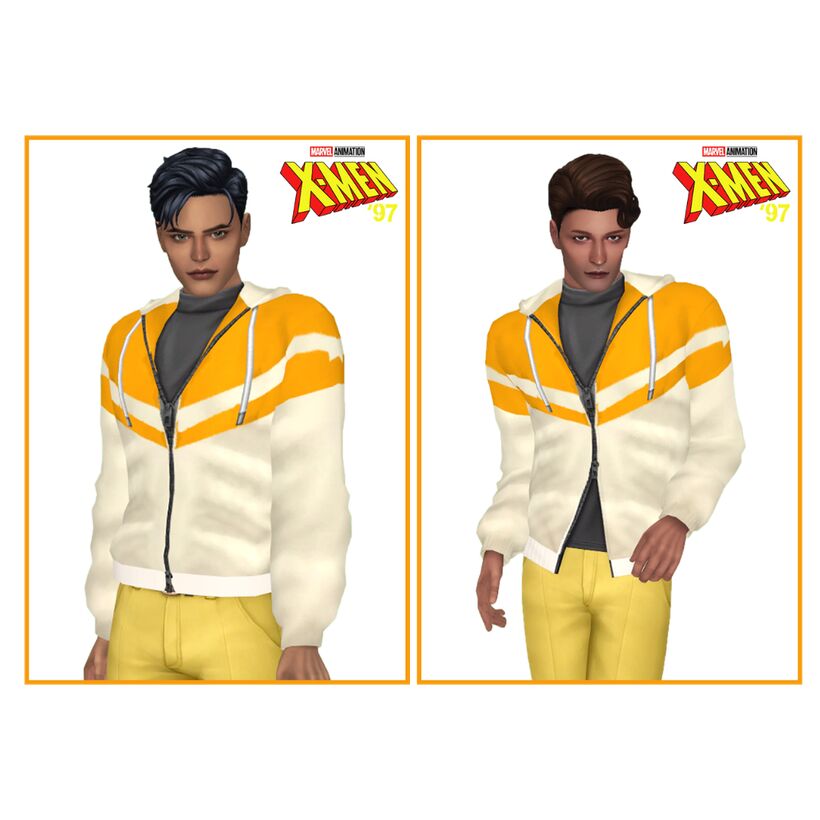 Sunspot Jacket (X-Men '97) 2 sims 4 cc sunspot jacket x men 97 2
