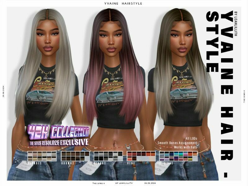 Y2K Yvaine Hairstyle 1 Y2K Yvaine Hairstyle Sims 4 CC