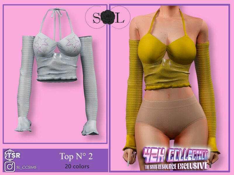 Y2K_Sl_Top_2 1 Y2K_Sl_Top_2 Sims 4 CC