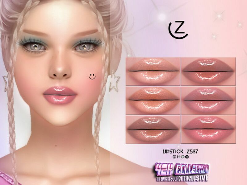Zenx-Lipstick Z537 By Zenx 1 Zenx-Lipstick Z537 By Zenx Sims 4 CC