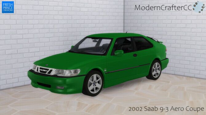 2002 Saab 9-3 Aero Coupe 1 2002 Saab 9-3 Aero Coupe Sims 4 CC