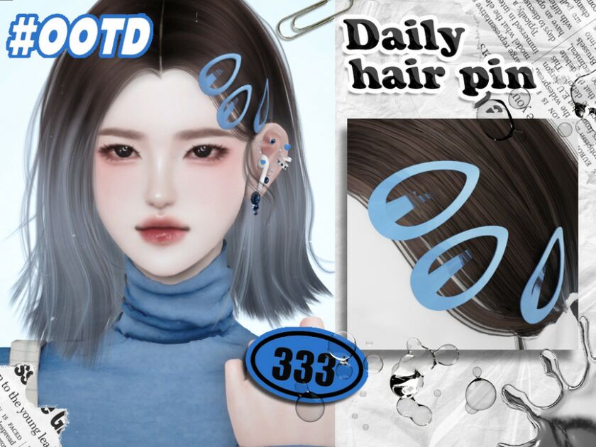 333-Daily Hair PIN By Asan333 1 333-Daily Hair PIN By Asan333 Sims 4 CC