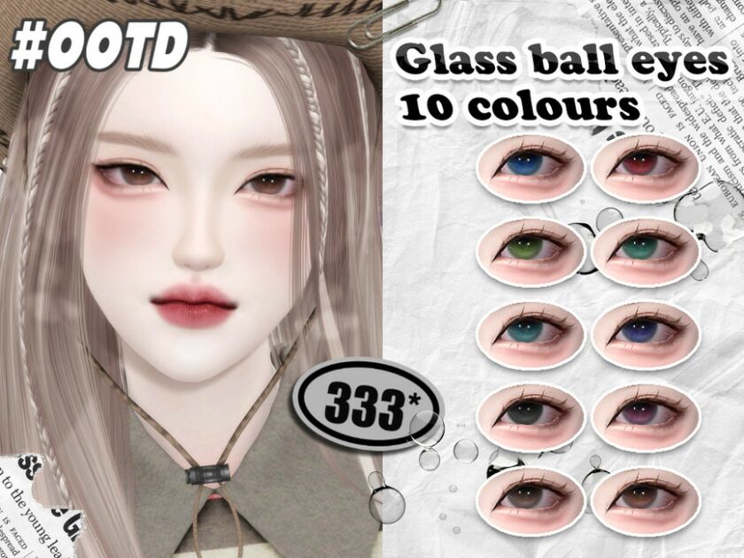 333-Glass Ball Eyes By Asan333 1 333-Glass Ball Eyes By Asan333 Sims 4 CC