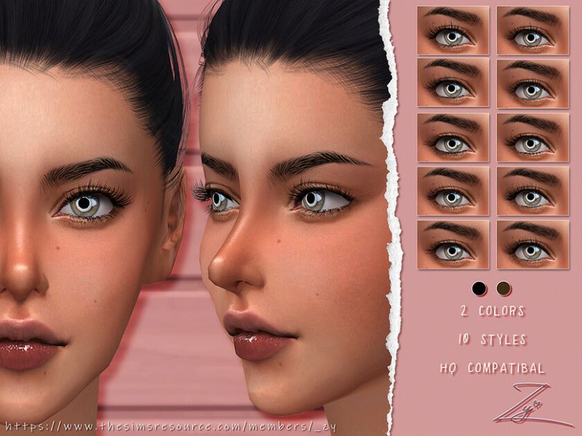 3D Eyelashes _ZY By _ZY 1 3D Eyelashes _ZY By _ZY Sims 4 CC