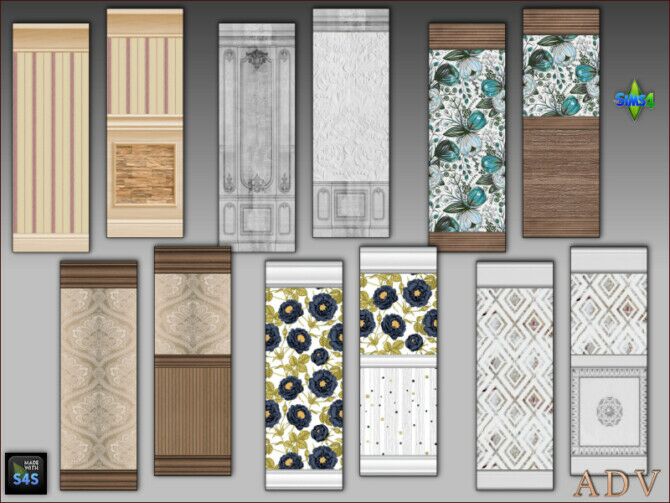 6 Wallpapers Sims 4 CC