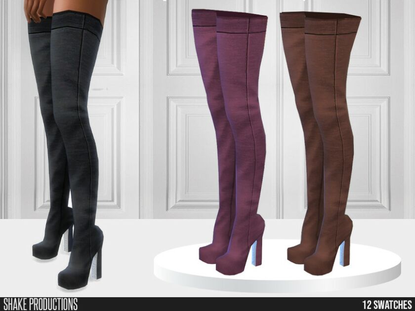 766 – High Heel Boots By Shakeproductions 1 766 – High Heel Boots By Shakeproductions Sims 4 CC