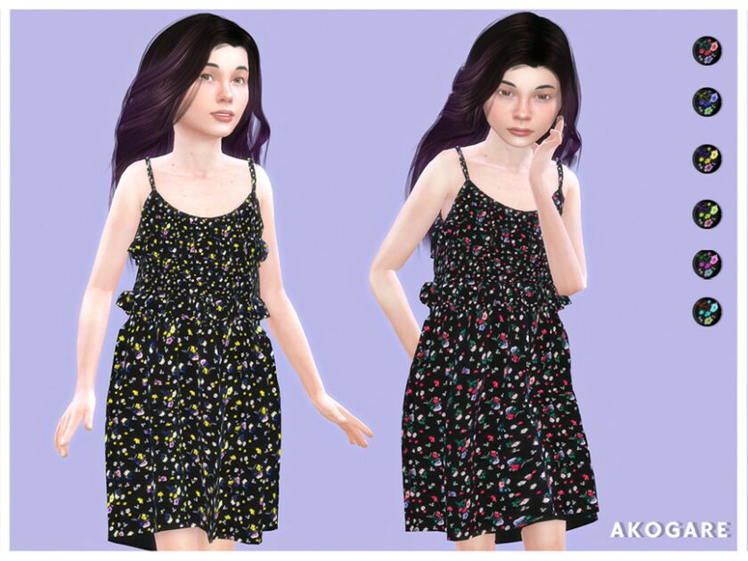 Akogare Dress NO.23 By _Akogare_ 1 Akogare Dress NO.23 By _Akogare_ Sims 4 CC