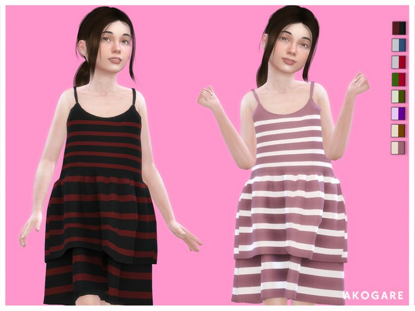 Akogare Dress NO.31 By _Akogare_ 1 Akogare Dress NO.31 By _Akogare_ Sims 4 CC
