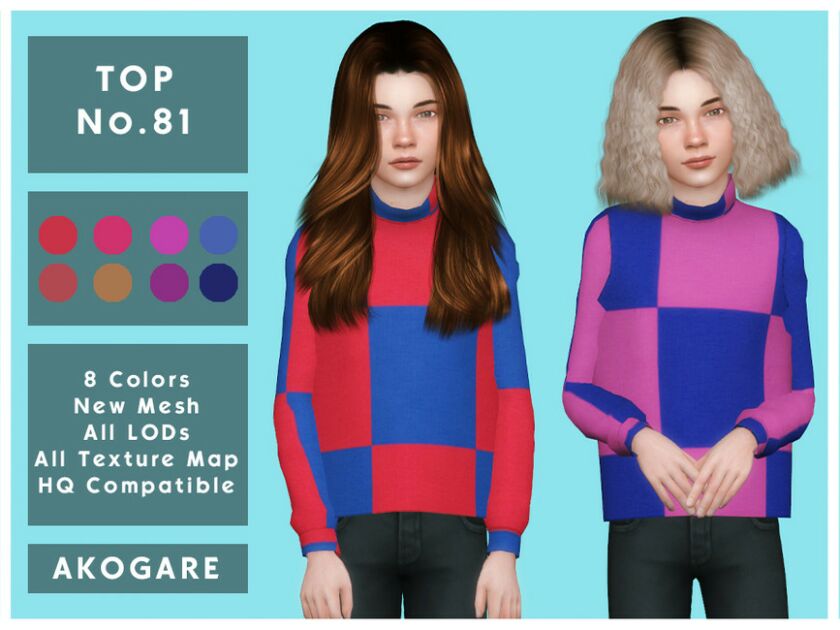 Akogare TOP NO.81 By _Akogare_ Sims 4 CC