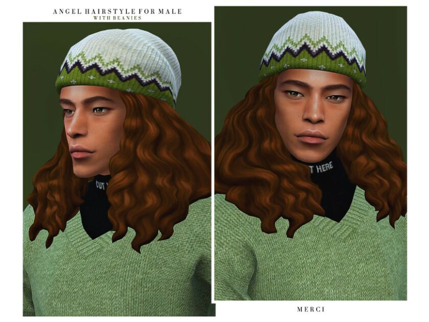 Angel Hairstyle For Male By '-Merci- 1 Angel Hairstyle For Male By ‘-Merci- Sims 4 CC