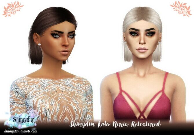 Anto Nuria Hair Retexture 1 Anto Nuria Hair Retexture Sims 4 CC