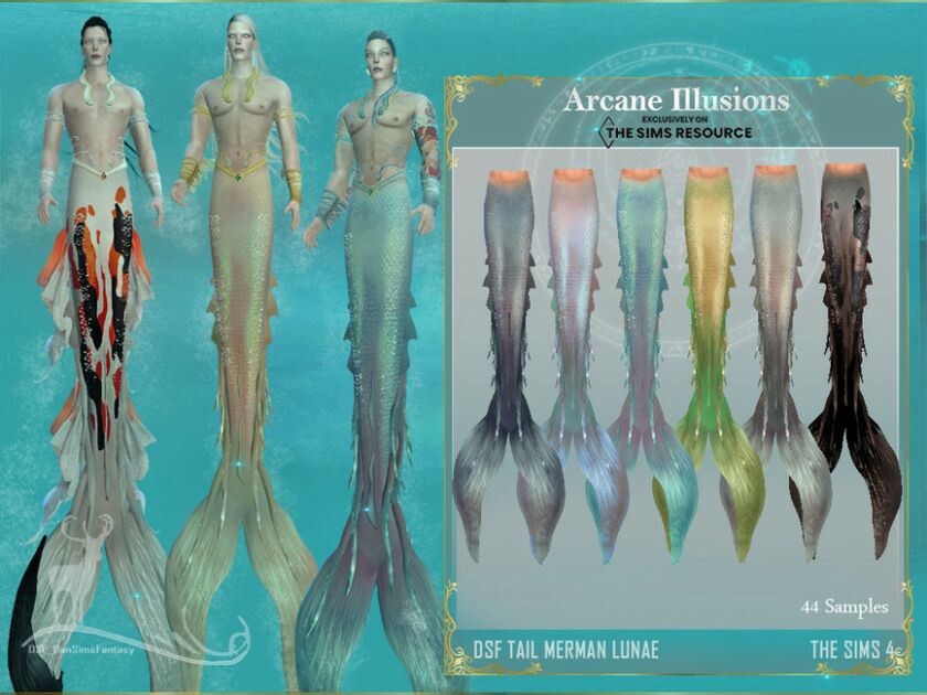 Arcane Illusions_ Tail Merman Lunae By Dansimsfantasy 1 Arcane Illusions_ Tail Merman Lunae By Dansimsfantasy Sims 4 CC