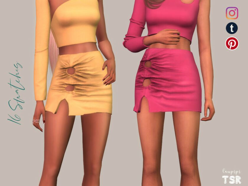 Asymmetric Skirt – BT442 By Laupipi 1 Asymmetric Skirt – BT442 By Laupipi Sims 4 CC