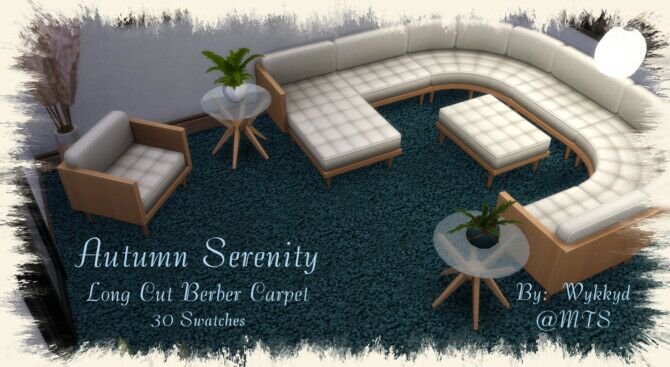 Autumn Serenity Long Berber CUT Carpet By Wykkyd 1 Autumn Serenity Long Berber CUT Carpet By Wykkyd Sims 4 CC