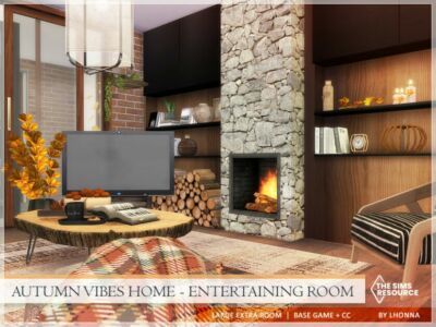 Autumn Vibes Home – Entertaining Room Sims 4 CC