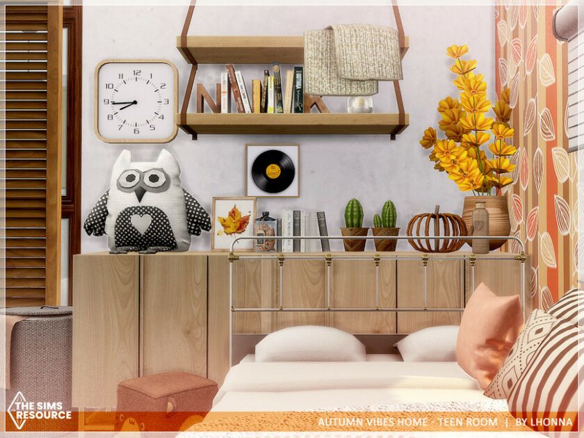 Autumn Vibes Home – Teen Room /TSR CC Only/ By Lhonna 4 sims 4 cc autumn vibes home teen room tsr cc only by lhonna 2