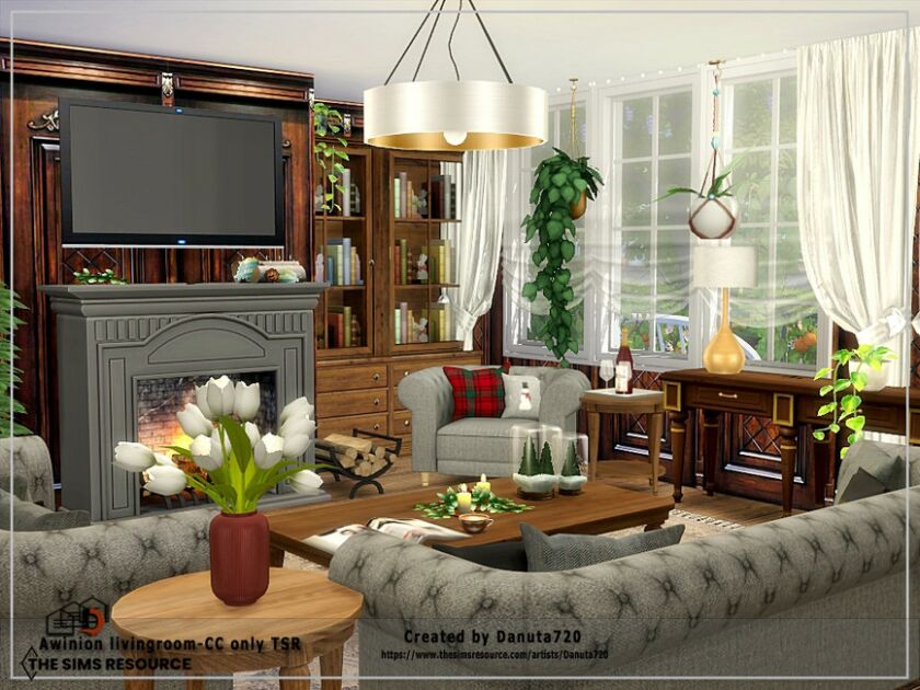 Awinion Livingroom-Cc Only TSR By Danuta720 1 Awinion Livingroom-Cc Only TSR By Danuta720 Sims 4 CC