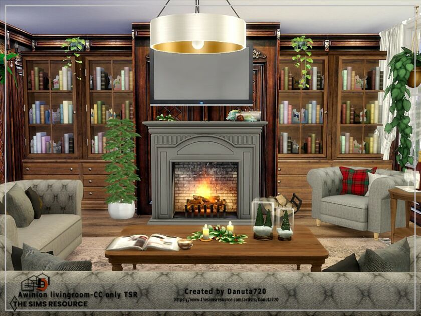Awinion Livingroom-Cc Only TSR By Danuta720 2 sims 4 cc awinion livingroom cc only tsr by danuta720 5