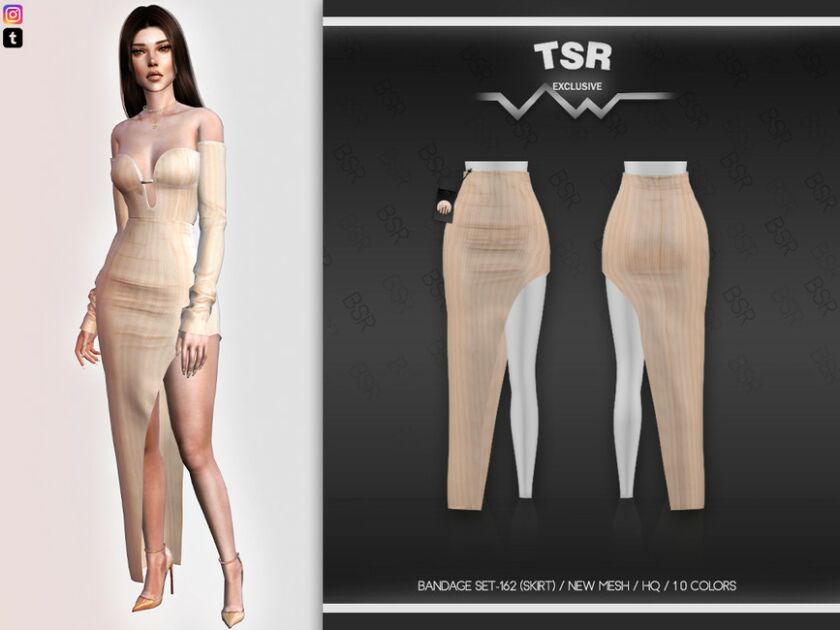 Bandage SET-162 (Skirt) BD562 By Busra-Tr 1 Bandage SET-162 (Skirt) BD562 By Busra-Tr Sims 4 CC