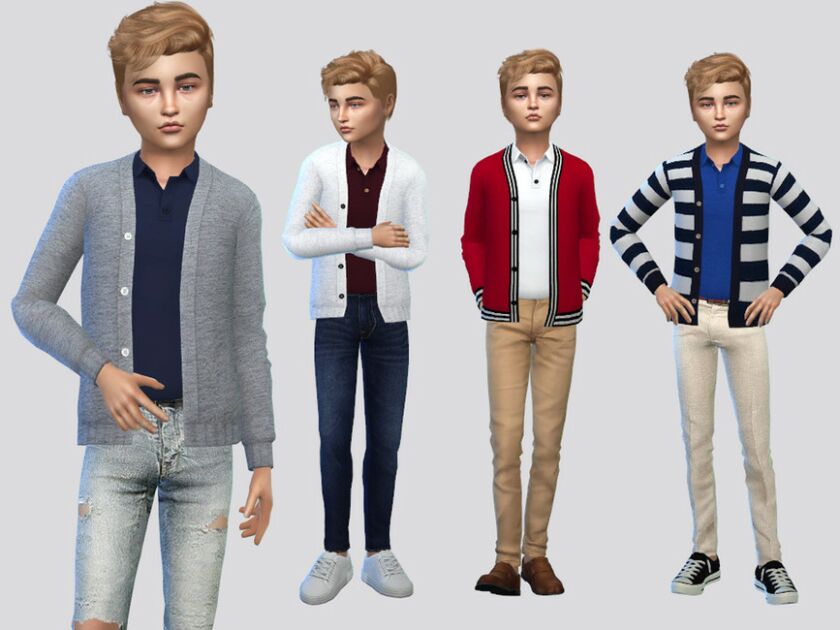 Baretto Cardigan TOP Boys By Mclaynesims 1 Baretto Cardigan TOP Boys By Mclaynesims Sims 4 CC
