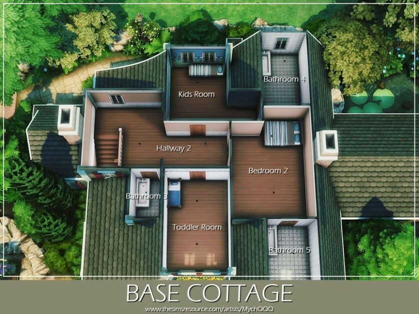 Base Cottage By Mychqqq 7 sims 4 cc base cottage by mychqqq 3
