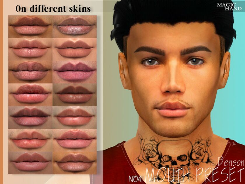 Benson Mouth Preset N04 By Magichand 1 Benson Mouth Preset N04 By Magichand Sims 4 CC