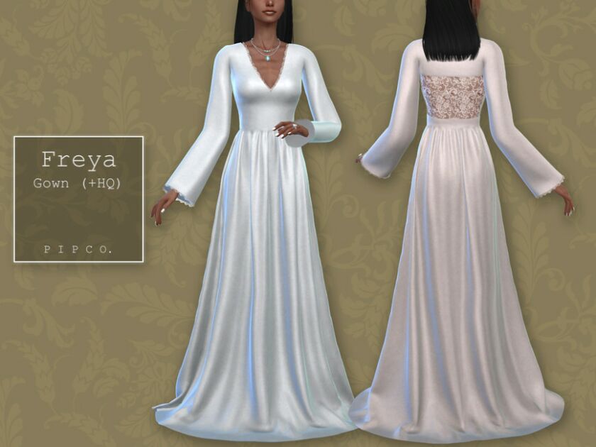 Bohemian Wedding – Freya Gown. By Pipco 1 Bohemian Wedding – Freya Gown. By Pipco Sims 4 CC
