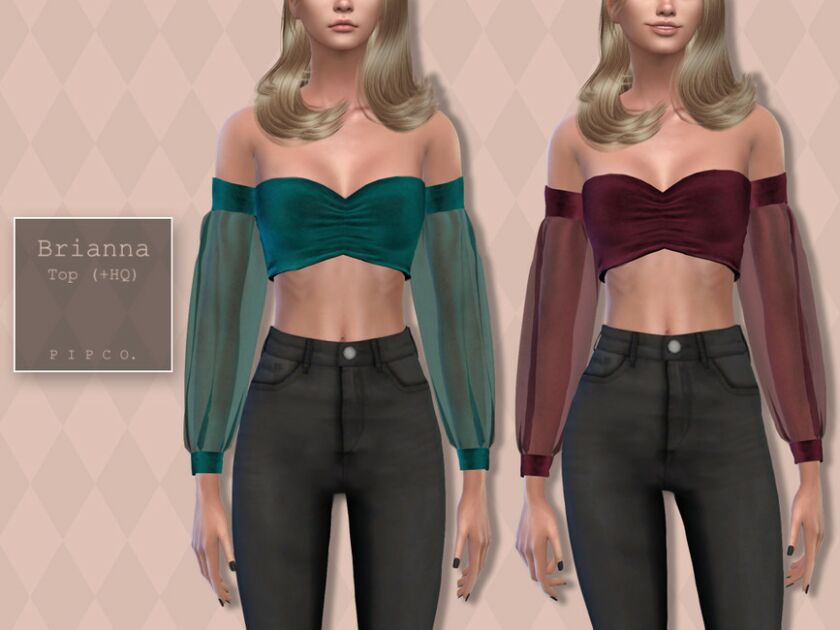 Brianna TOP. By Pipco 1 Brianna TOP. By Pipco Sims 4 CC