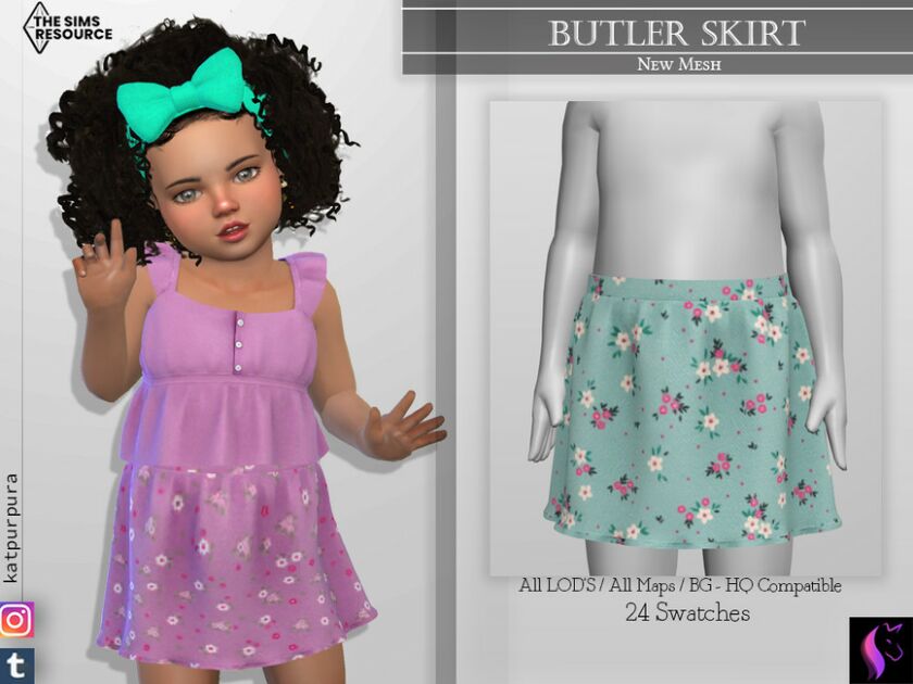 Butler Skirt By Katpurpura 1 Butler Skirt By Katpurpura Sims 4 CC