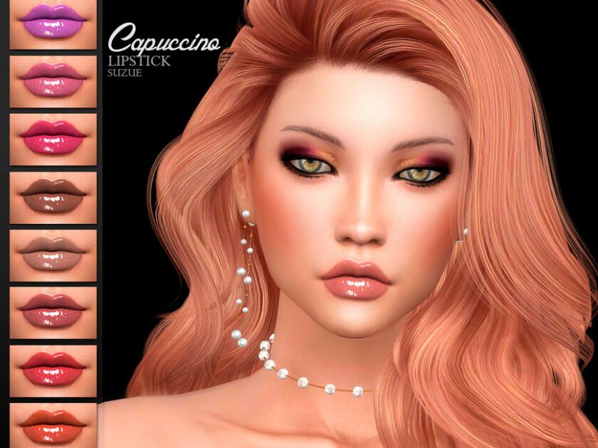Capuccino Lipstick N23 By Suzue 1 Capuccino Lipstick N23 By Suzue Sims 4 CC