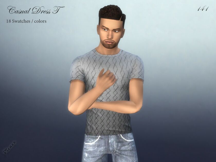 Casual Dress T By Pizazz 1 Casual Dress T By Pizazz Sims 4 CC
