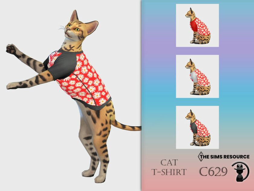 CAT T-Shirt C629 By Turksimmer 1 CAT T-Shirt C629 By Turksimmer Sims 4 CC