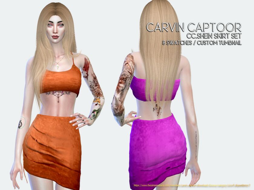 Cc.shein Skirt SET 1 Cc.shein Skirt SET Sims 4 CC
