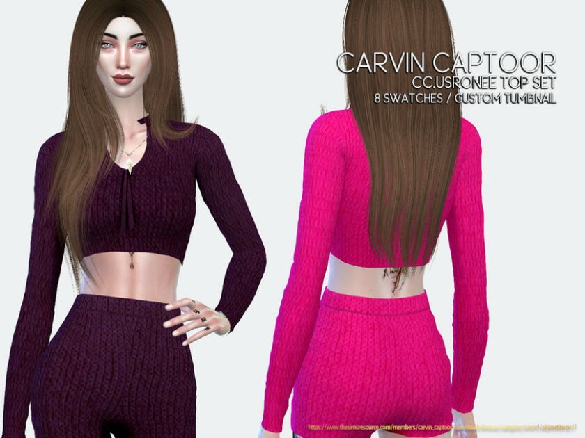 Cc.usronee TOP SET 1 Cc.usronee TOP SET Sims 4 CC