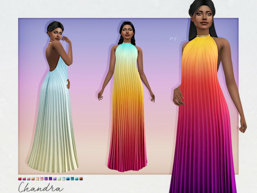 Chandra Dress By Sifix 1 Chandra Dress By Sifix Sims 4 CC