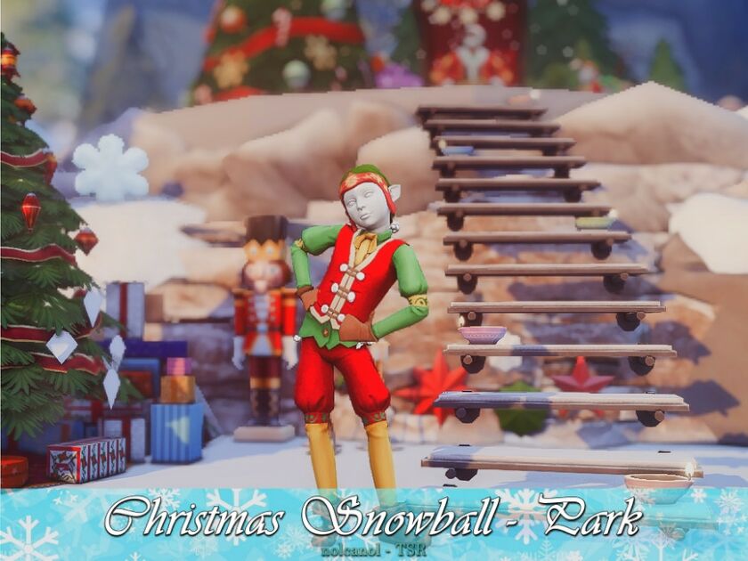 sims 4 cc christmas snowball park no cc by nolcanol 4