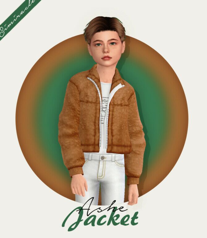 Clumsyalien Ashe Jacket Kids Version 1 Clumsyalien Ashe Jacket Kids Version Sims 4 CC