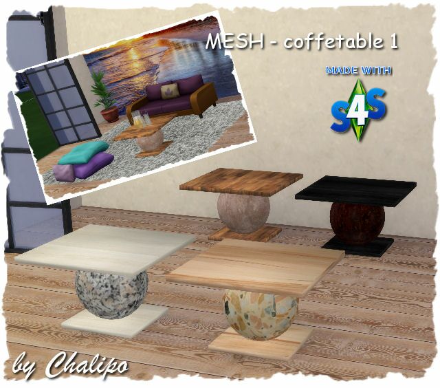 Coffee Table 1 By Chalipo 1 Coffee Table 1 By Chalipo Sims 4 CC