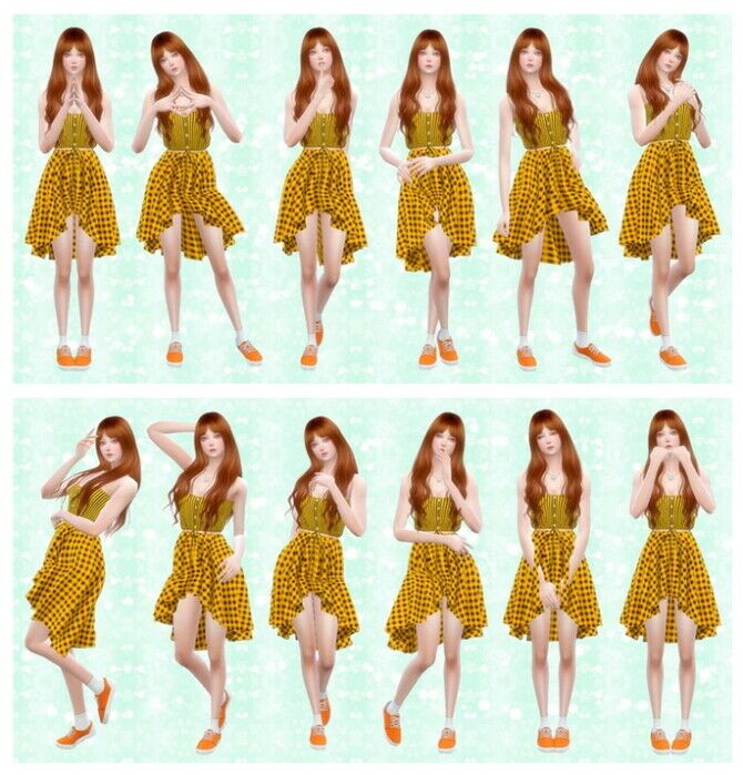 Combination Pose 46 By A-Luckyday 1 Combination Pose 46 By A-Luckyday Sims 4 CC
