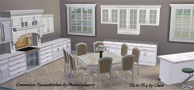 Conversion Tuscan Kitchen Phoenix By Clara Sims 4 CC