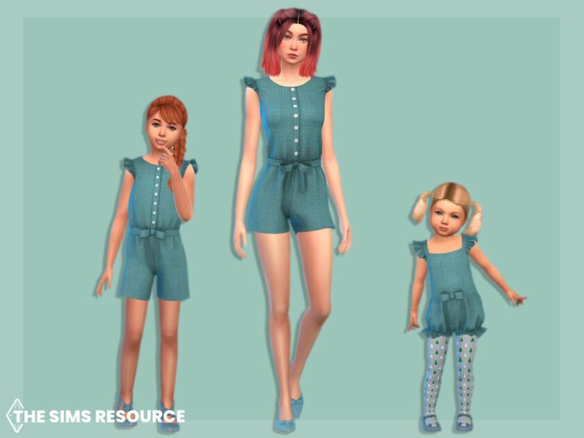 Cotton Jumpsuit With BOW Adult By Mysteriousoo 2 sims 4 cc cotton jumpsuit with bow adult by mysteriousoo 2