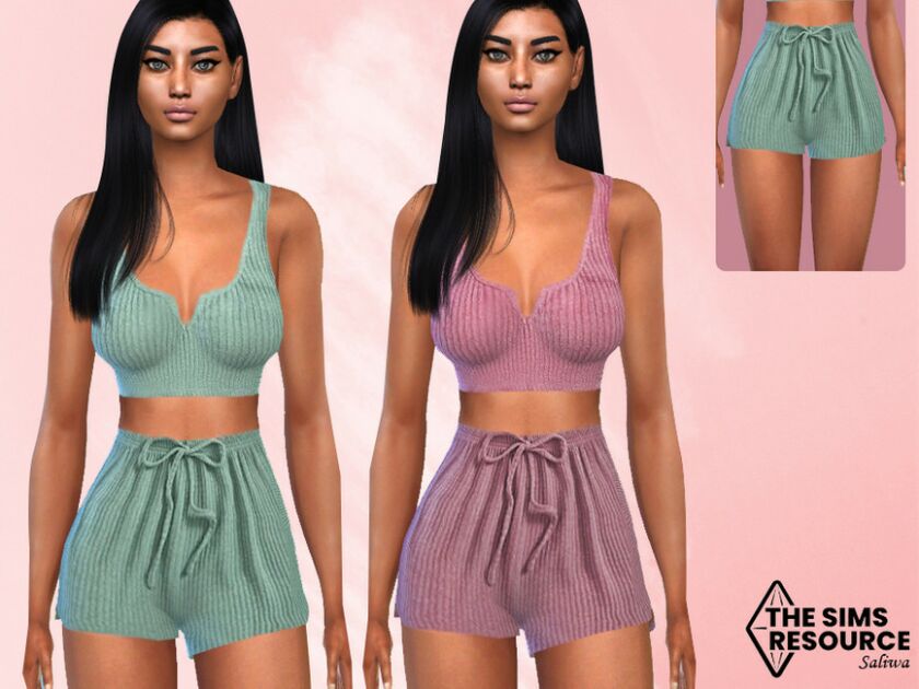 Cotton Sleeping Shorts By Saliwa 1 Cotton Sleeping Shorts By Saliwa Sims 4 CC