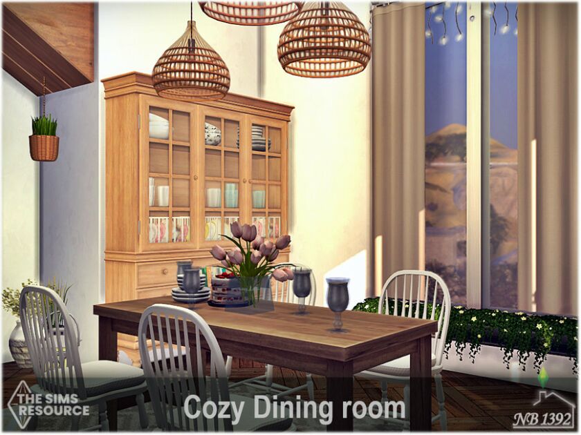Cozy Dining Room (CC Only TSR) By Nobody1392 3 sims 4 cc cozy dining room cc only tsr by nobody1392 3