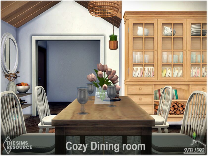 Cozy Dining Room (CC Only TSR) By Nobody1392 4 sims 4 cc cozy dining room cc only tsr by nobody1392 4