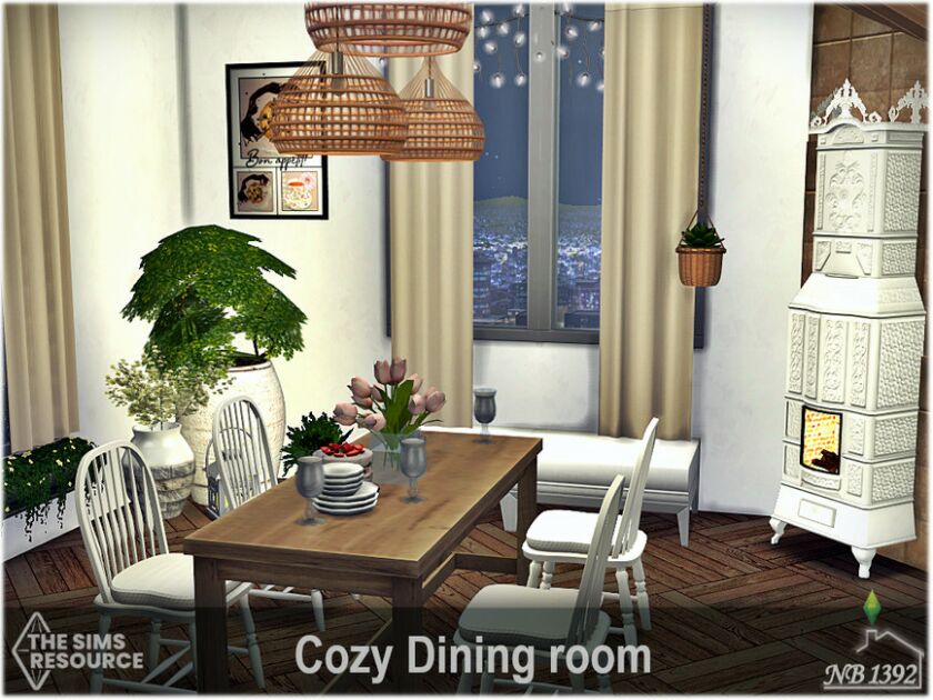 Cozy Dining Room (CC Only TSR) By Nobody1392 2 sims 4 cc cozy dining room cc only tsr by nobody1392 5