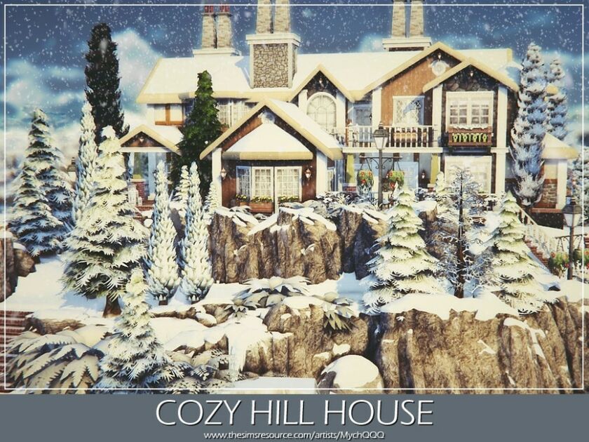 Cozy Hill House By Mychqqq 6 sims 4 cc cozy hill house by mychqqq 2