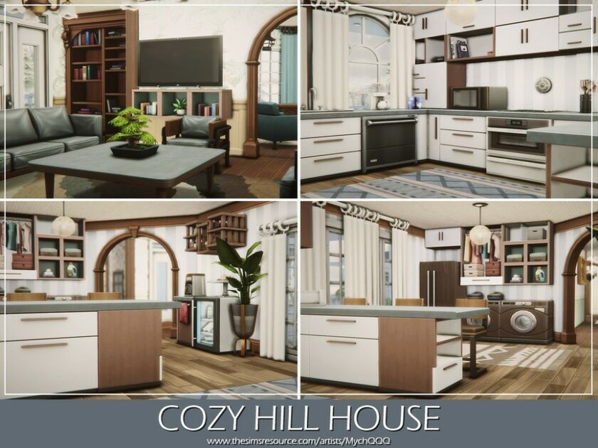 Cozy Hill House By Mychqqq 4 sims 4 cc cozy hill house by mychqqq 6