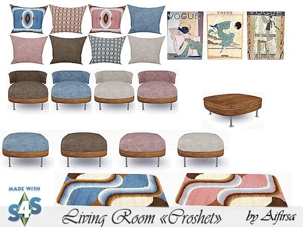 Croshet Living Room By Aifirsa 2 sims 4 cc croshet living room by aifirsa 2