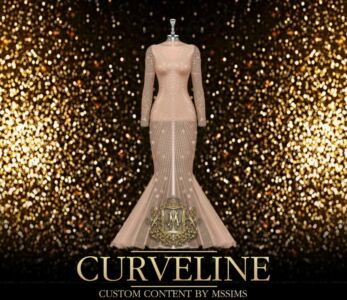 Curveline Gown Sims 4 CC