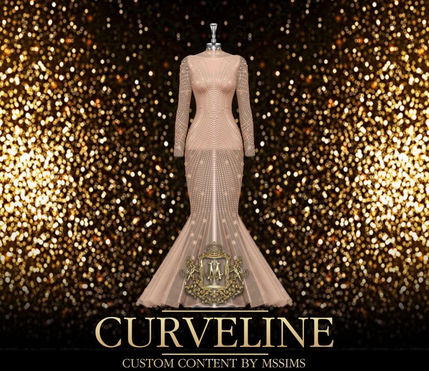 Curveline Gown Sims 4 CC